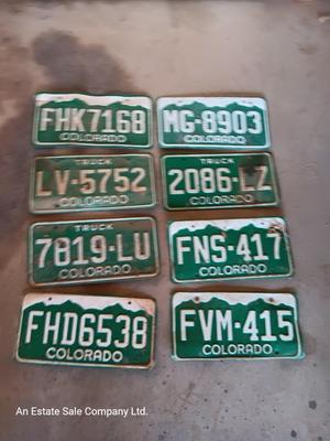 Colorado License plates no dates
