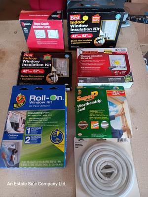 Household Insulating / weather seal items - window kits - Window shrink - weather seal NIB