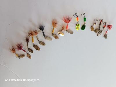 Large variety of fishing Lures - Rooster Tail Lures - Panther Martin - Mepps and others