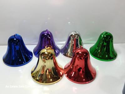 Collection of plastic Colored bells for decorations