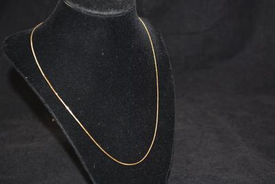 Gold-Tone 925 Sterling Cable Chain 20