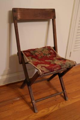 Antique Civil War Era Folding Camp Chair