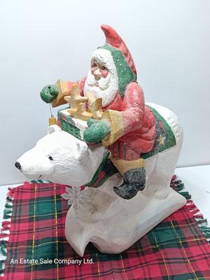 House of Hatten RARE Denise Calla 1995 Santa Claus Riding Polar Bear