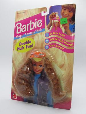 Vintage Barbie Magic Change Hair Double Hair Fun Doll Accessory 68311 Mattel in Original Packaging