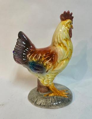 Rooster and Hen Ceramic Figurines