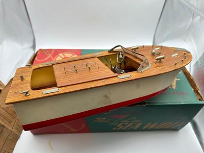 Vintage Sea Wolf Electric Toy Boat