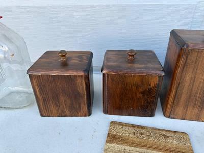 WOODEN CANISTER SET