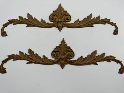 Pair of Antique Cast Brass Hardware