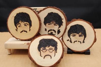 Coasters - Wood Lasered Art of the Beatles Singers