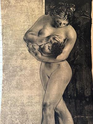 SIGNED by Hans Erni, Lithograph of â€œMother and Childâ€ 1955