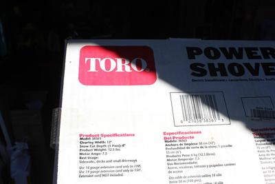 Toro  Power Shovel - Electric Near New