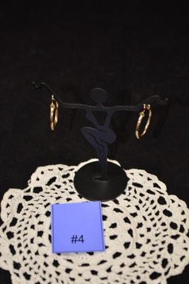 10k Gold Hoop Earrings 3.3g
