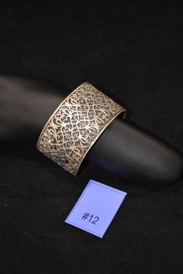 Heavy 925 Sterling Silver Cuff Bracelet 75.8g