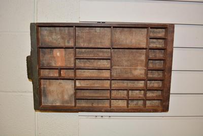 Small Antique/Vintage Hamilton Type-Set Drawer 18â€x10.5â€
