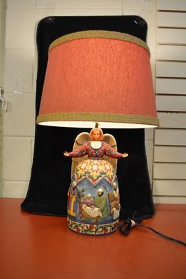 Jim Shore Angel Nativity Lamp 24"X16"