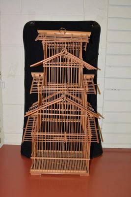 Vintage Bamboo Bird Case - AS IS 30"X14"X14"
