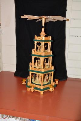 German 4 Tier Christmas Pyramid 22"X12"