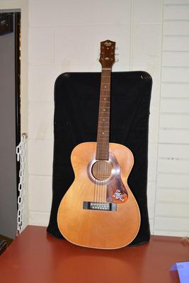 1960â€™s Stella Harmony Acoustic Guitar w/ Case, Hawaiian Sheet Music