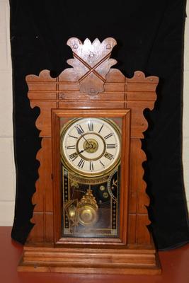 Antique New Haven Clock Co. Mantle Clock, Running w/ Key 23.5â€x14.25â€x4.75â€