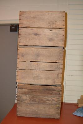 Lot of 3 Antique/Vintage Fruit Crates 18â€x15â€x12â€