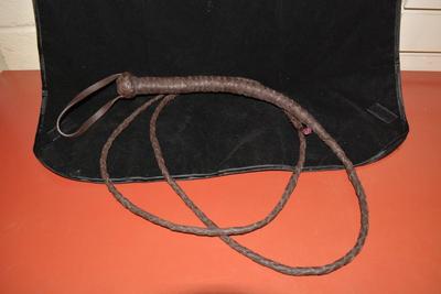 Vintage 7â€™ Leather Bull Whip