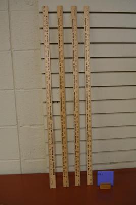 Lot of 4 Local Shop â€œRagtime Fabricsâ€ Yardsticks