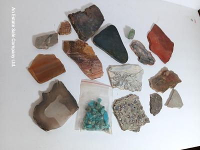 Rock collection - agate slabs - shales and more