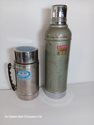 Vintage thermoses Stanley and Uno-vac