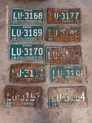 Vintage Colorado license plates All LU=
