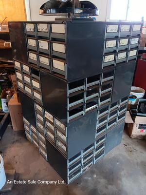 Very handy - Commercial Swiveling hardware organizer - cube storage.