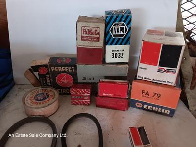 Vintage car parts in original boxes awesome for displaying