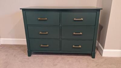 Green 6 Drawer Dresser