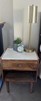 Marble Top Side Table and Extras