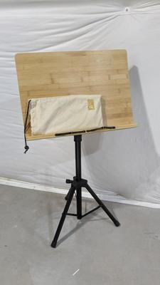 Stand Classic Wooden Guitar Foot Rest and Bamboo Music Stand