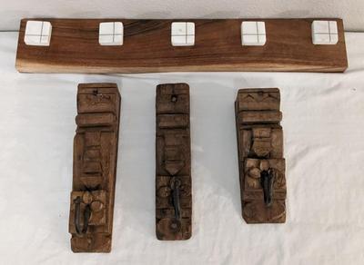 Carved Wood Hanging Hooks