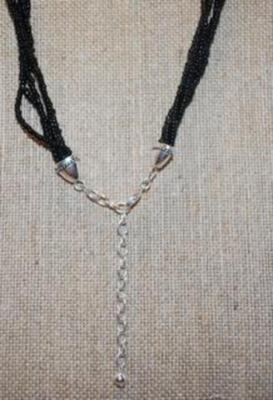 Black Beaded Rope with 