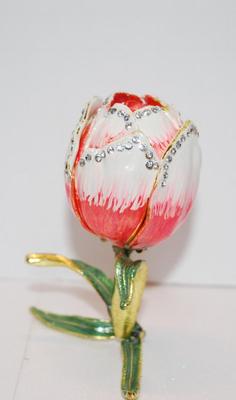 "The Hiding Rose" Trinket Box 3 1/2" H