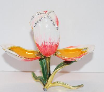 "The Hiding Rose" Trinket Box 3 1/2" H