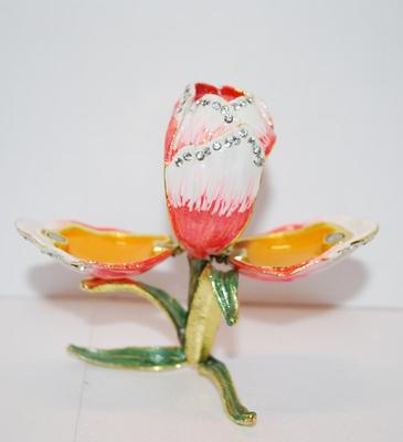 "The Hiding Rose" Trinket Box 3 1/2" H