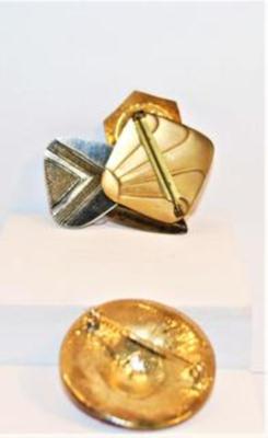 2 Pins Beautiful Red Hat & Eclectic Modern Piece