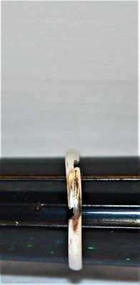 Star Shaped Acrylic Ring with Clear Surrounds on a Split Band Size 4