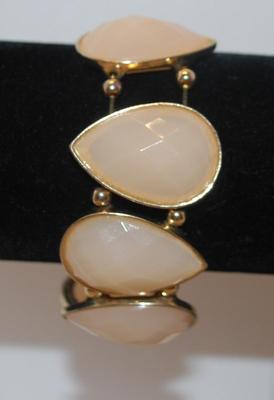 Bracelet with Opaque Flesh-Tone Raised Drops 7