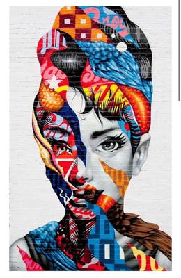 Tristan Eaton Signed Autographed Poster Print Audrey of Mulberry 24x36 Hepburn