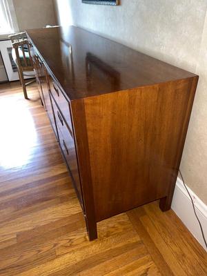 Vintage Mount Airy mid century dresser, walnut