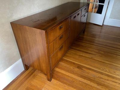 Vintage Mount Airy mid century dresser, walnut