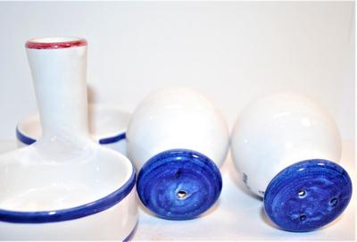 "Sale & Pepe" Set with Ceramic Holder and Tube Handle 3 12"
