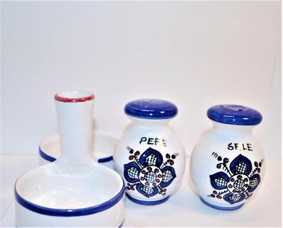 "Sale & Pepe" Set with Ceramic Holder and Tube Handle 3 12"