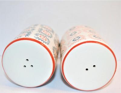 Cylinder Orange and Blues Design with Red Ring 3"