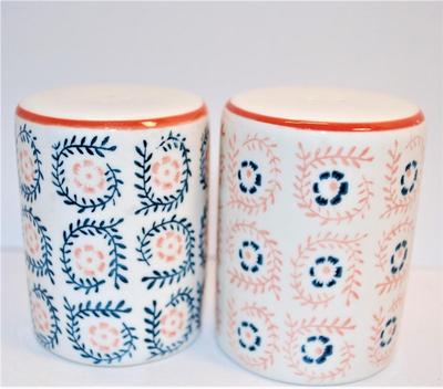 Cylinder Orange and Blues Design with Red Ring 3"