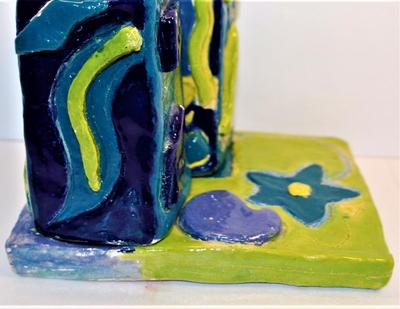 Handcrafted Original Set with Tray--Very Different 5"
